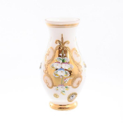 Ваза для цветов Bohemia Лепка белая 16 см Bohemia Crystal