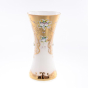 Ваза для цветов Bohemia Лепка белая 22 см Bohemia Crystal