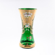 Ваза для цветов Bohemia Лепка зелёная 22 см Bohemia Crystal