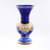 Ваза для цветов Bohemia Лепка синяя 22 см Bohemia Crystal