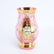 Ваза Bohemia лепка янтарная E-S 22 см Bohemia Crystal