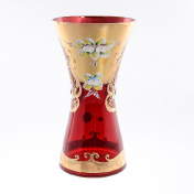 Ваза для цветов Bohemia Лепка гранат 26 см Bohemia Crystal