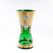 Ваза для цветов Bohemia Лепка зелёная 26 см Bohemia Crystal