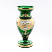 Ваза для цветов Bohemia Лепка зелёная 26 см Bohemia Crystal