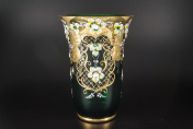 Ваза для цветов Bohemia Лепка зелёная 30 см Bohemia Crystal