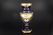 Ваза для цветов Bohemia Лепка синяя 30 см Bohemia Crystal