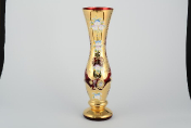 Ваза для цветов Bohemia Лепка гранат 30 см Bohemia Crystal