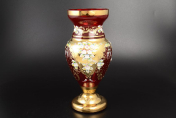 Ваза для цветов Bohemia Лепка гранат 35 см Bohemia Crystal