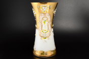 Ваза для цветов Bohemia Лепка белая 40 см Bohemia Crystal