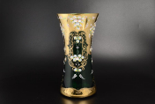 Ваза для цветов Bohemia Лепка зелёная 40 см Bohemia Crystal