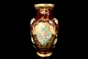 Ваза 40 см "Лепка красная" E-V Bohemia Crystal