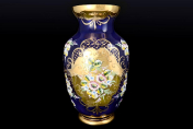 Ваза Bohemia лепка синяя E-S 40 см Bohemia Crystal