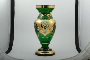 Ваза 43 см "Лепка зеленая" E-V Bohemia Crystal