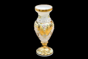 Ваза 60 см Лепка белая E-S Bohemia Crystal