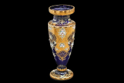 Ваза 60 см Лепка синяя E-S Bohemia Crystal