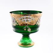 Конфетница Bohemia лепка зеленая E-S 20 см Bohemia Crystal