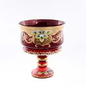 Конфетница Bohemia лепка красная E-S 20 см Bohemia Crystal