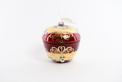 Конфетница с крышкой Bohemia Лепка красная 10 см Bohemia Crystal
