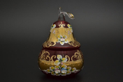 Конфетница с крышкой Bohemia Лепка красная 15 см Bohemia Crystal