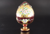 Конфетница с крышкой 24 см "Лепка красная" E-S Bohemia Crystal