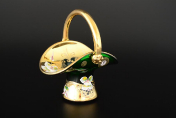 Корзинка 12 см Лепка зеленая E-S Bohemia Crystal
