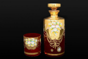 Комплект для виски 7 пр "Лепка гранат" E-V Bohemia Crystal