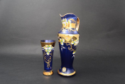 Комплект для воды 7 пр Лепка синяя E-S Bohemia Crystal