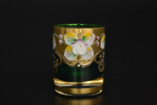 Комплект стопок для водки Лепка зеленая E-S Bohemia Crystal