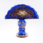 Салфетница 16 см н/н Лепка синяя E-S Bohemia Crystal