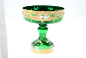 Фруктовница Лепка зеленая 25*24 Bohemia Crystal
