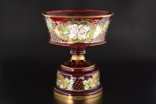 Фруктовница Bohemia лепка красная E-S 35 см Bohemia Crystal