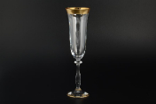Комплект фужеров для шампанского Матовое золото 190 мл E-V Bohemia Crystal