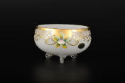 Стеклянная тройножка 13 см "Лепка белая " S-A Bohemia Crystal