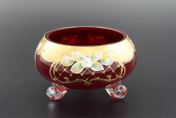 Стеклянная тройножка 13 см Лепка гранат S-A Bohemia Crystal