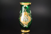 Ваза 26 см Лепка зеленая S-A Bohemia Crystal