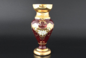 Ваза 35 см Лепка гранат S-A Bohemia Crystal