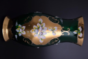 Ваза 35 см Лепка зеленая S-A Bohemia Crystal