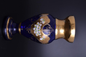 Ваза 35 см Лепка синяя S-A Bohemia Crystal