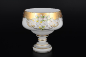Конфетница 16 см Лепка белая S-A Bohemia Crystal