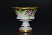 Конфетница 16 см Лепка белая Роза S-A Bohemia Crystal