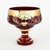 Конфетница Crystal Bohemia Лепка гранат 16 см Bohemia Crystal