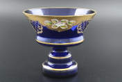 Конфетница 16 см Лепка синяя S-A Bohemia Crystal