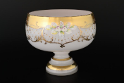 Конфетница 21 см Лепка белая S-A Bohemia Crystal