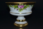 Конфетница 21 см Лепка белая Роза S-A Bohemia Crystal
