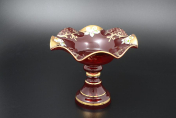 Конфетница Веер 21 см Лепка гранат S-A Bohemia Crystal