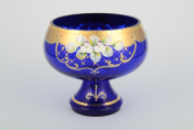 Конфетница н/н 16 см "Лепка синяя" S-A Bohemia Crystal