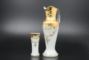 Комплект для воды 7 предметов Лепка белая S-A Bohemia Crystal