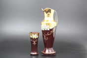 Комплект для воды 7 предметов Лепка гранат S-A Bohemia Crystal