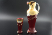Комплект для воды Bohemia Лепка гранат 7 предметов Bohemia Crystal