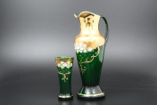 Комплект для воды 7 предметов Лепка зеленая S-A Bohemia Crystal